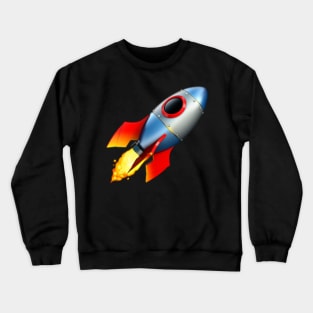 Pixelated Rocket Emoji Crewneck Sweatshirt